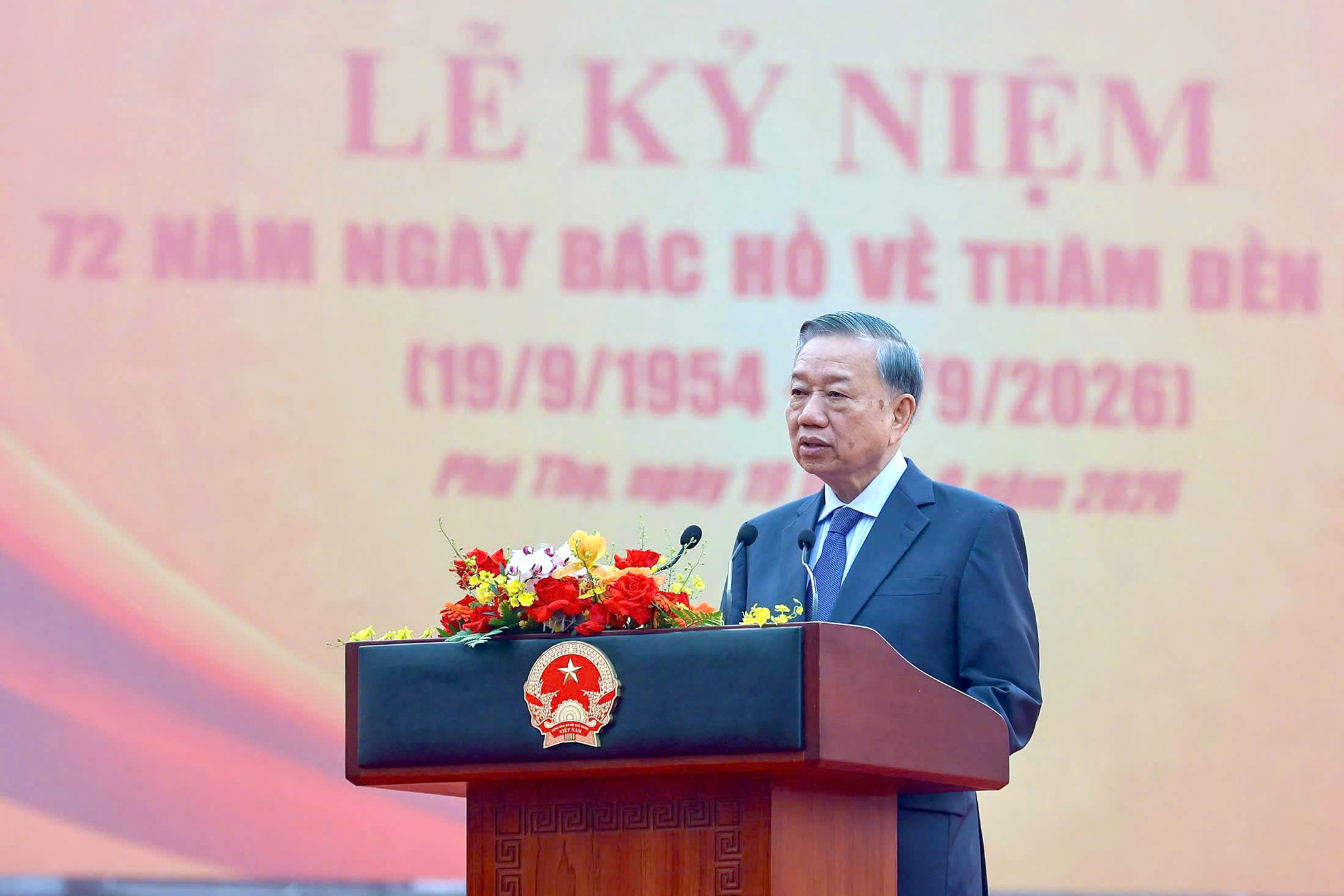 Phát biểu của Tổng Bí thư, Chủ tịch nước Tô Lâm tại Lễ kỷ niệm 72 năm Ngày Bác Hồ về thăm Đền Hùng
